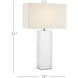 Clara 31 inch 150 watt Clear/Brass Table Lamp Portable Light