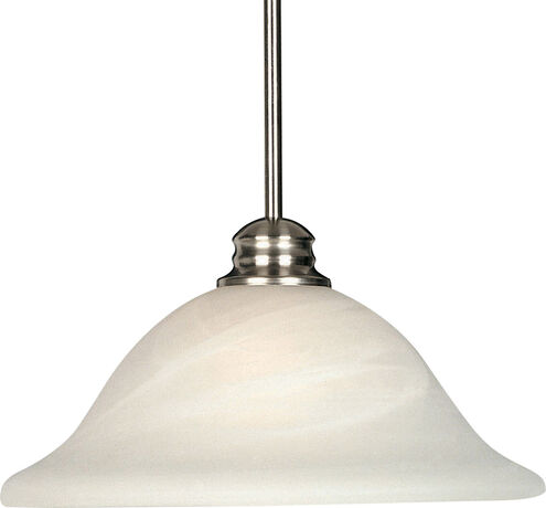 Essentials - 9106x 1 Light 13 inch Satin Nickel Single Pendant Ceiling Light