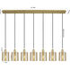Ballston Cobbleskill 7 Light 48.5 inch Satin Gold Linear Pendant Ceiling Light