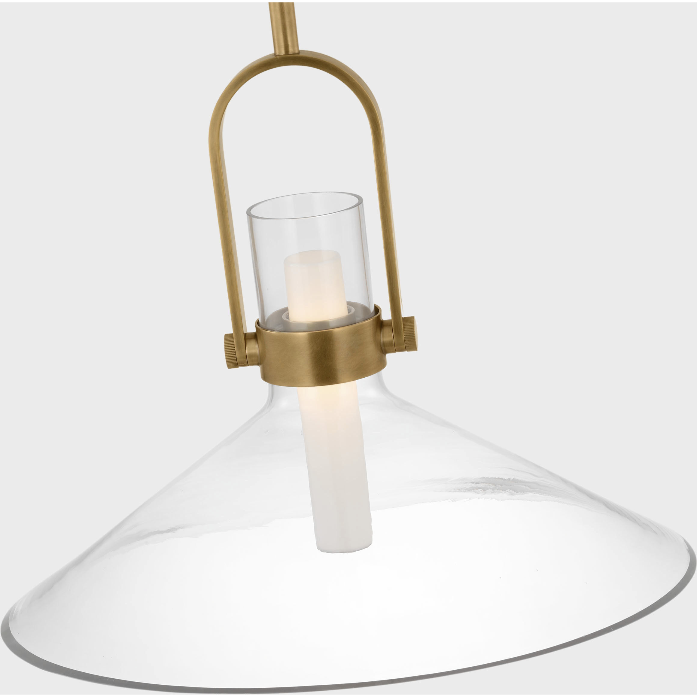 Ian K. Fowler Larkin LED 24 inch Hand-Rubbed Antique Brass Empire Pendant Ceiling Light