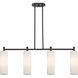 Downtown Urban Crown Point Island Light Ceiling Light in Matte Black, Matte White