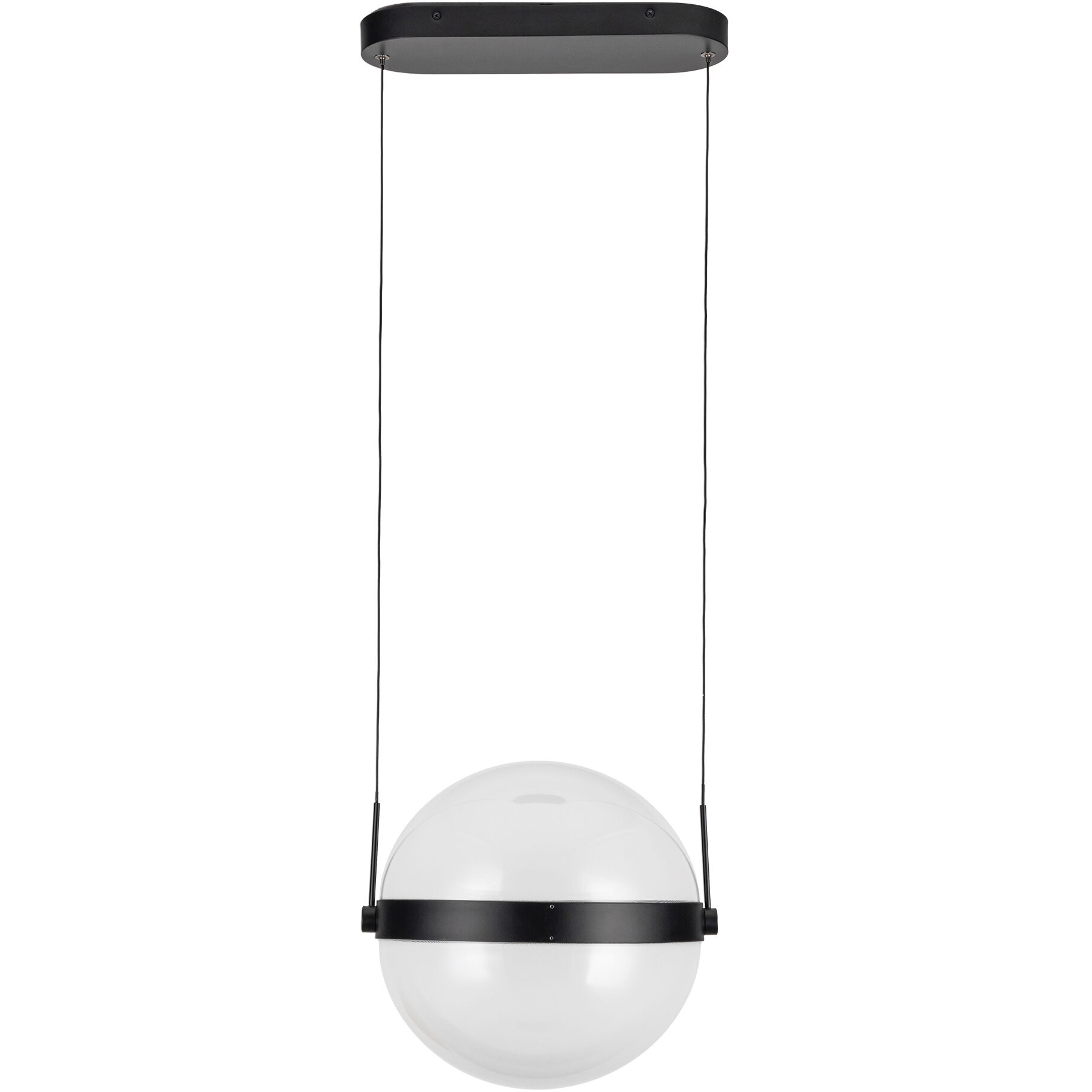 Pisces Pendant Ceiling Light in Black and Light Guide