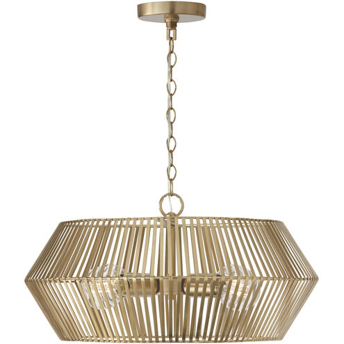 Kaiya 4 Light 22 inch Matte Brass Pendant Ceiling Light