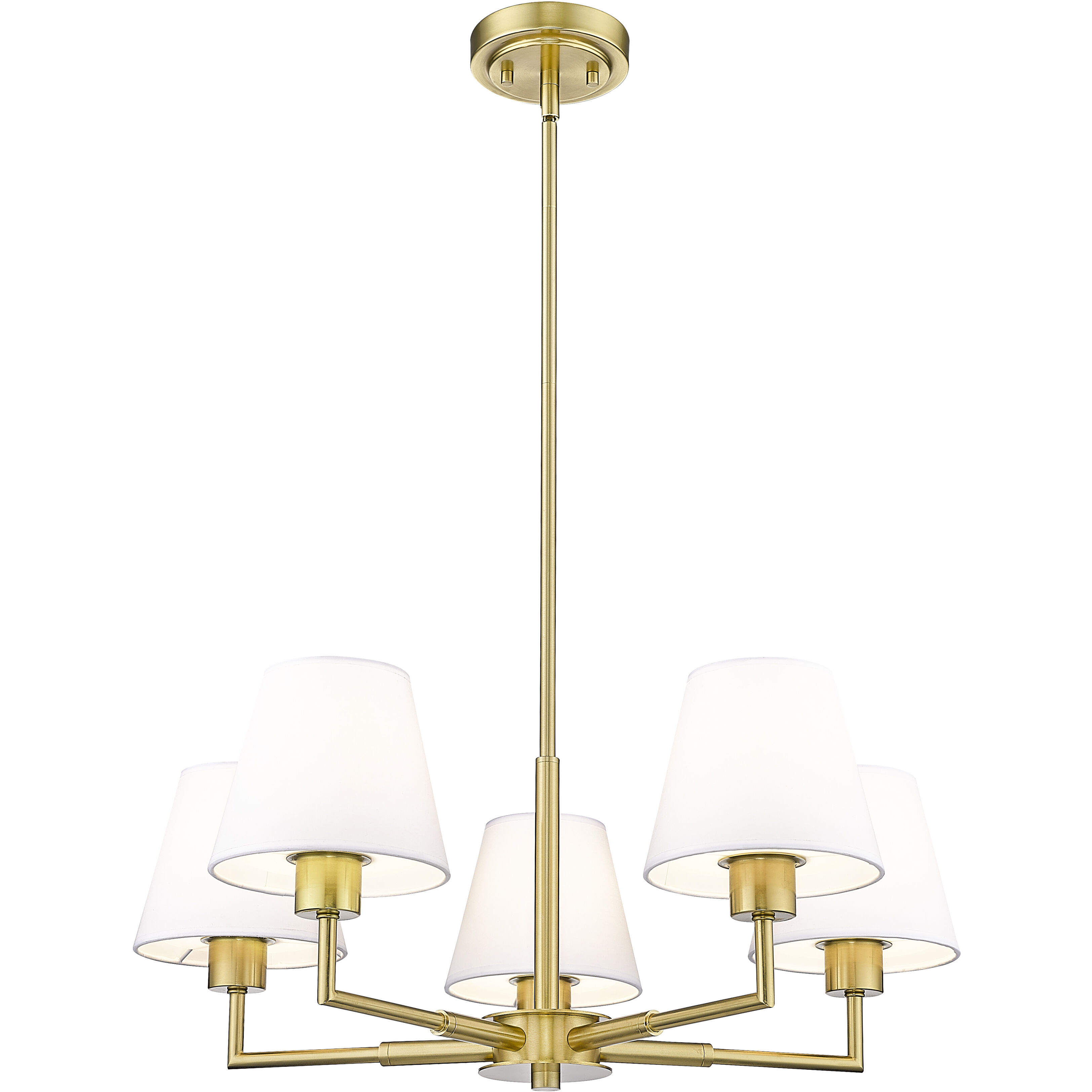 Leila 5 Light 26 inch Luxe Gold Chandelier Ceiling Light
