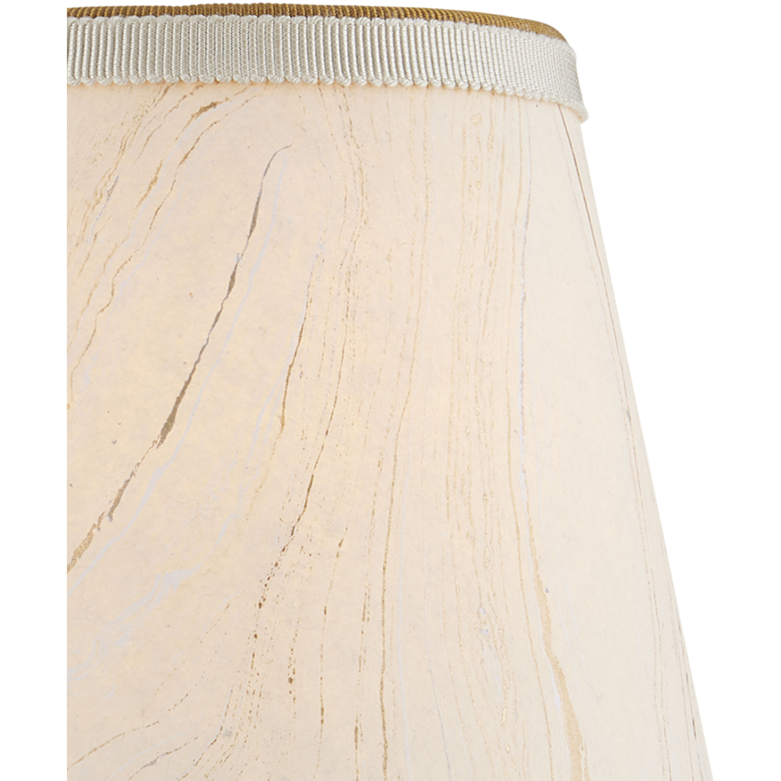 Marble Paper Cream and Gold Tapered Chandelier Shade