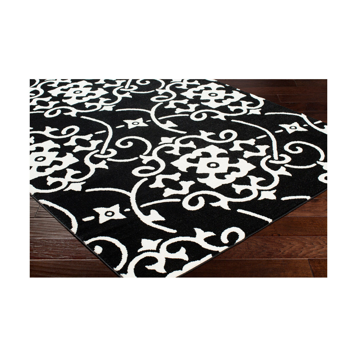 Horizon 94.49 X 94.49 inch Black/Cream Machine Woven Rug, Round