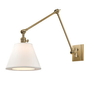 Hillsdale 1 Light 10 inch Aged Brass Wall Sconce Wall Light