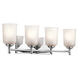 Shailene 4 Light 30 inch Chrome Wall Mt Bath 4 Arm Wall Light