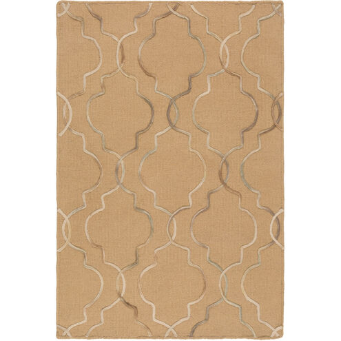 Seabrook 66 X 42 inch Camel, Charcoal, Dark Brown, Ivory Rug