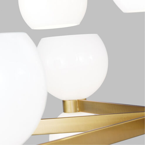 kate spade new york Londyn 18 Light 36.5 inch Burnished Brass with Milk White Glass Chandelier Ceiling Light