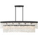 Shimmering Elegance 5 Light 48 inch Sand Coal Island Light Ceiling Light