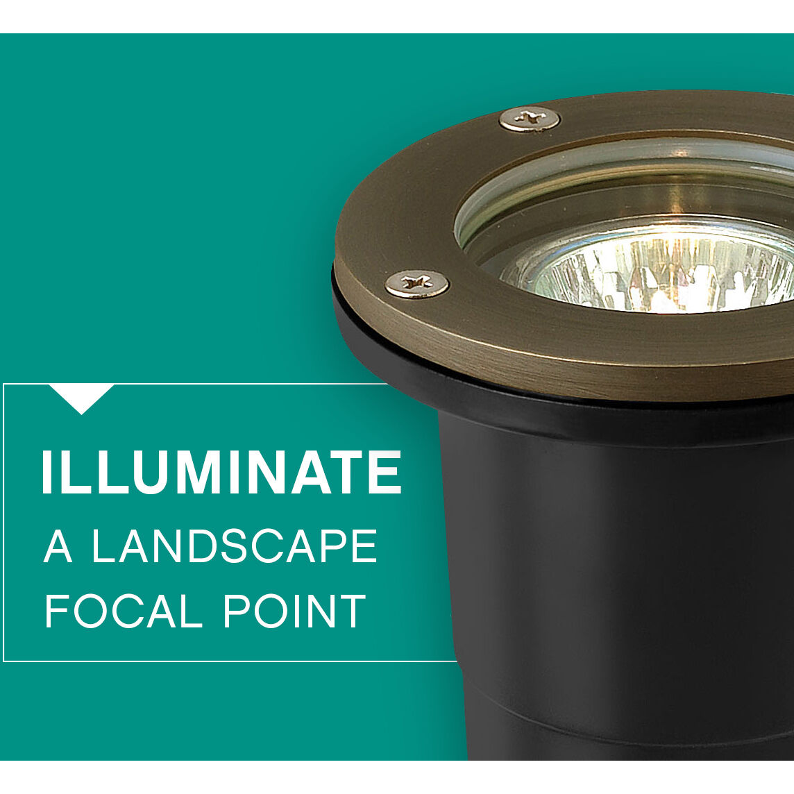 Hardy Island Flat Top 12v 4.00 watt Matte Bronze Landscape Well Light