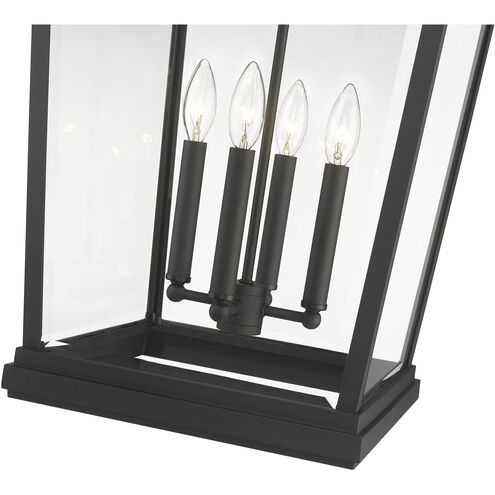 Beacon 4 Light 16 inch Black Outdoor Chain Mount Ceiling Fixture