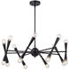 Drake LED 29 inch Matte Black Chandelier Ceiling Light