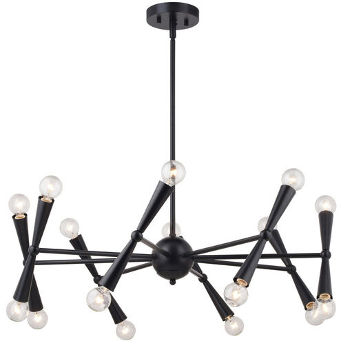 Drake LED 29 inch Matte Black Chandelier Ceiling Light