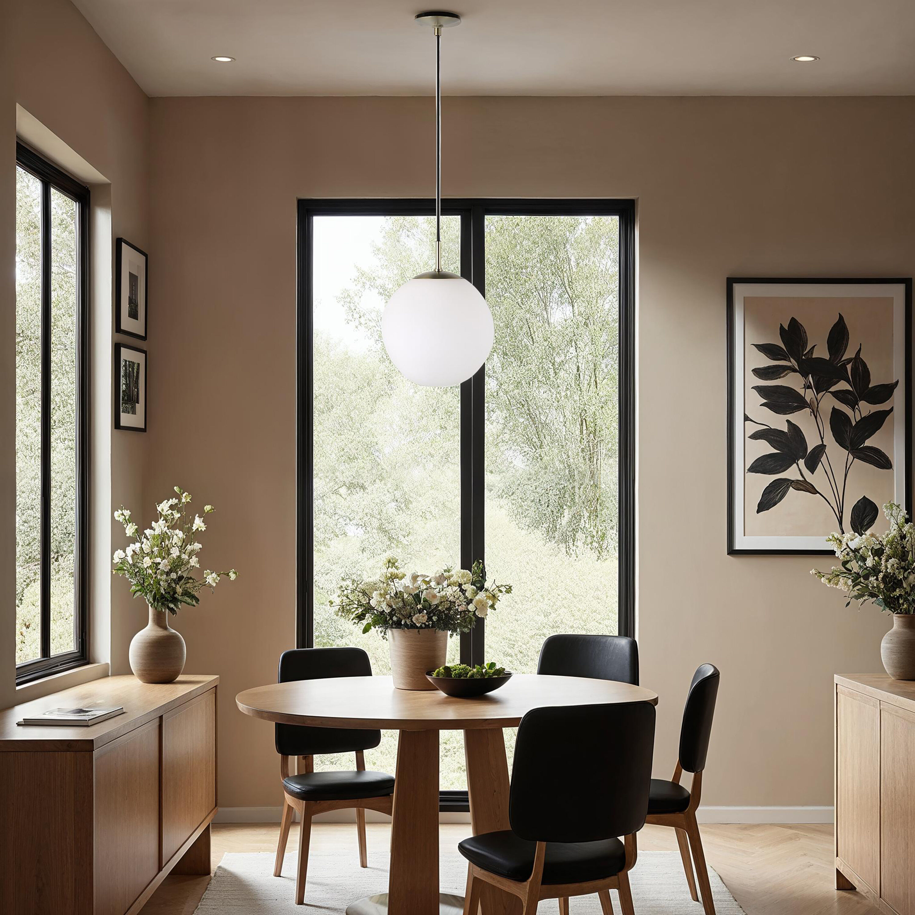 Koa 1 Light 12 inch Etched White Pendant Ceiling Light