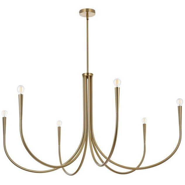 Layne 6 Light 50 inch Gold Chandelier Ceiling Light