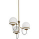 Alba 3 Light 22.88 inch Aged Brass Chandelier Ceiling Light