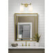 Downtown Urban Crown Point 2 Light 13.88 inch Brushed Brass Bath Vanity Light Wall Light in Matte White