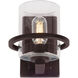 Halo 1 Light 7 inch Black Wall Sconce Wall Light