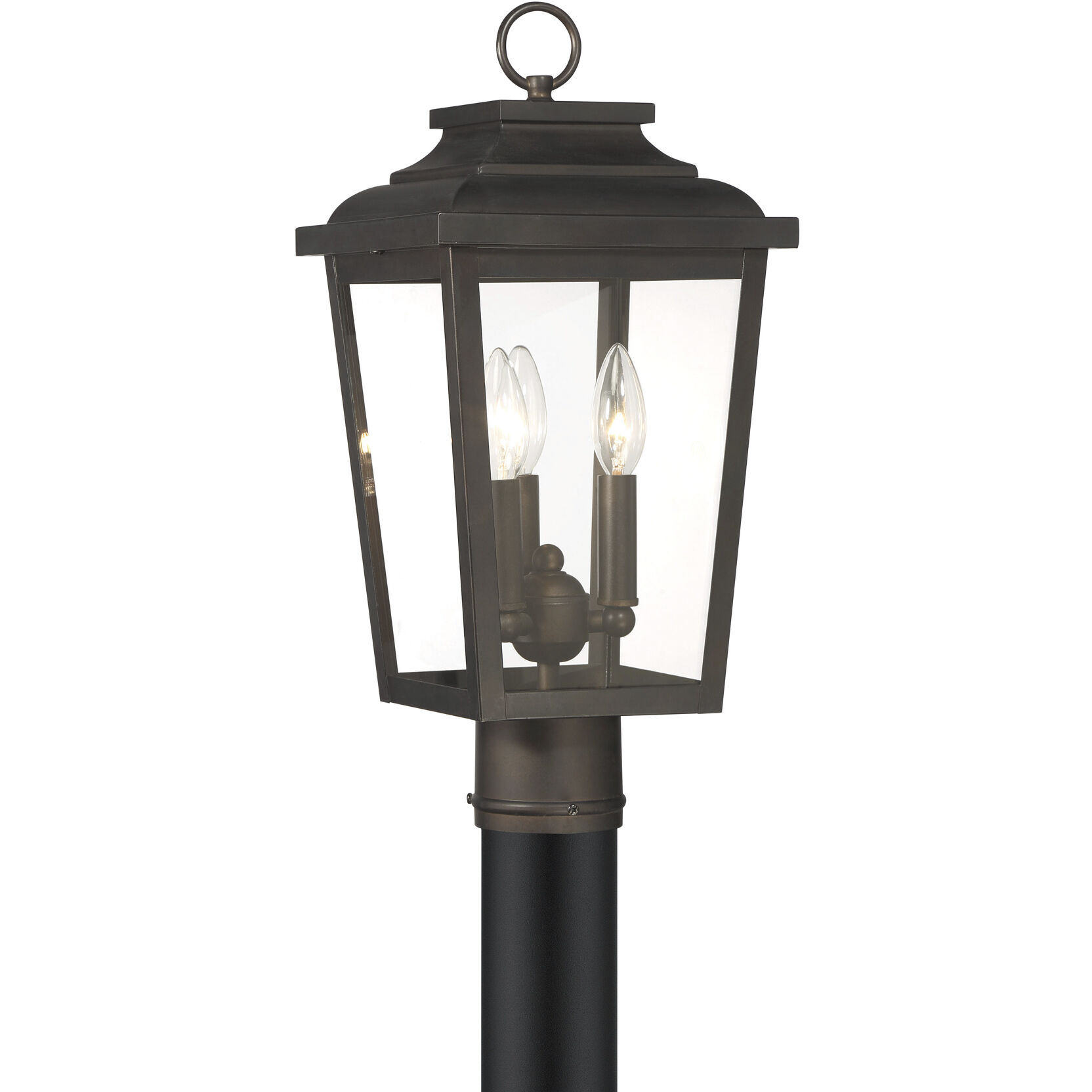 Minka-Lavery Great Outdoors Irvington Manor 3 Light 18 inch Chelesa Bronze Outdoor Post Mount in Incandescent, Clear Glass 72176-189-C - Open Box