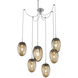 Meteo LED 17 inch Classic Silver Swag Multi-Pendant Ceiling Light in 3000K LED, Geo Inner - Bronze Outer