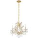 Maria Theresa 4 Light 16.5 inch Gold Mini Chandelier Ceiling Light in Clear Hand Cut