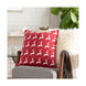 Holiday 18 X 18 inch Bright Red/Ivory Pillow Cover, Square