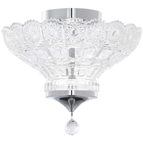 Sterling LED 12 inch Polished Chrome Semi-Flush Mount Ceiling Light, Schonbek Signature