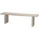 Arc White Wash Bench in Light Bleach, Inline