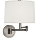 Sofia 11.5 inch 100.00 watt Dark Antique Nickel Wall Swinger Wall Light