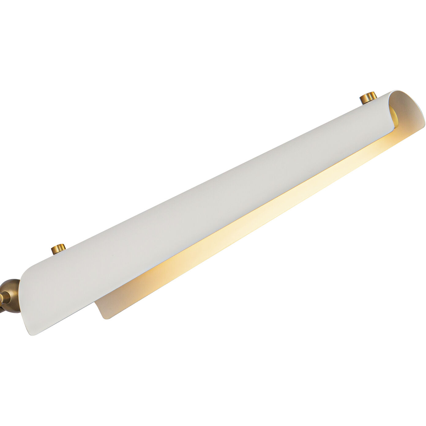 Osorio Wall/Vanity Light Wall Light in Matte White and Vintage Brass