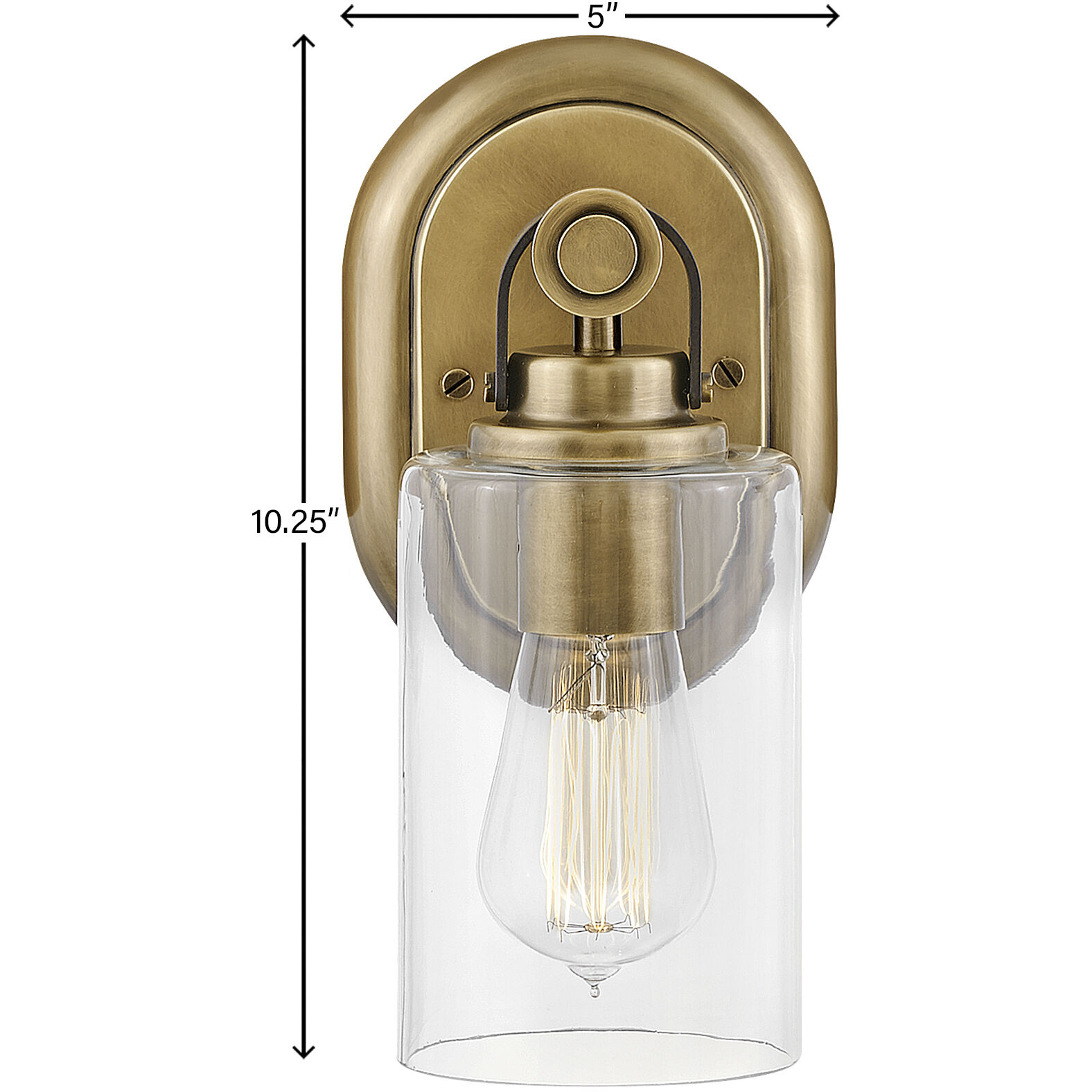 Halstead 1 Light 6.5 inch Heritage Brass Vanity Light Wall Light