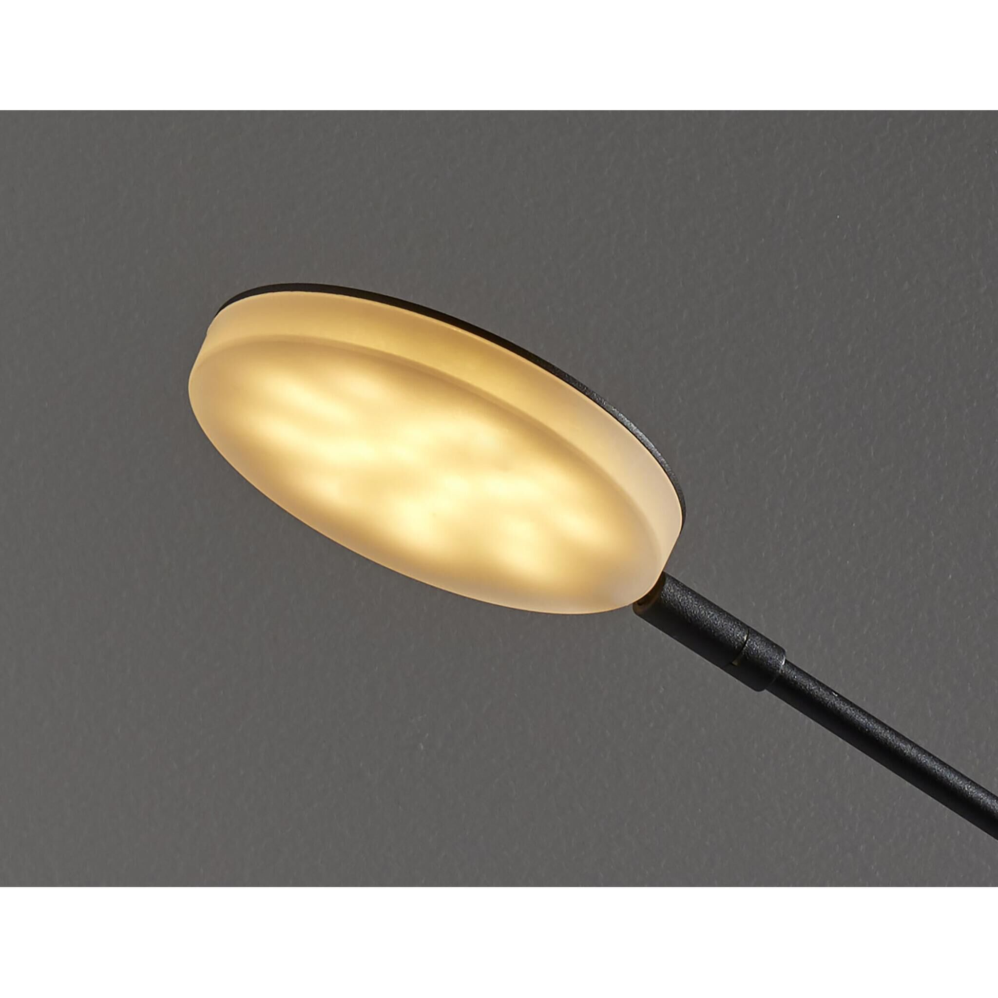 Grover 15 inch 10 watt Black LED Desk Lamp Portable Light, with USB Port