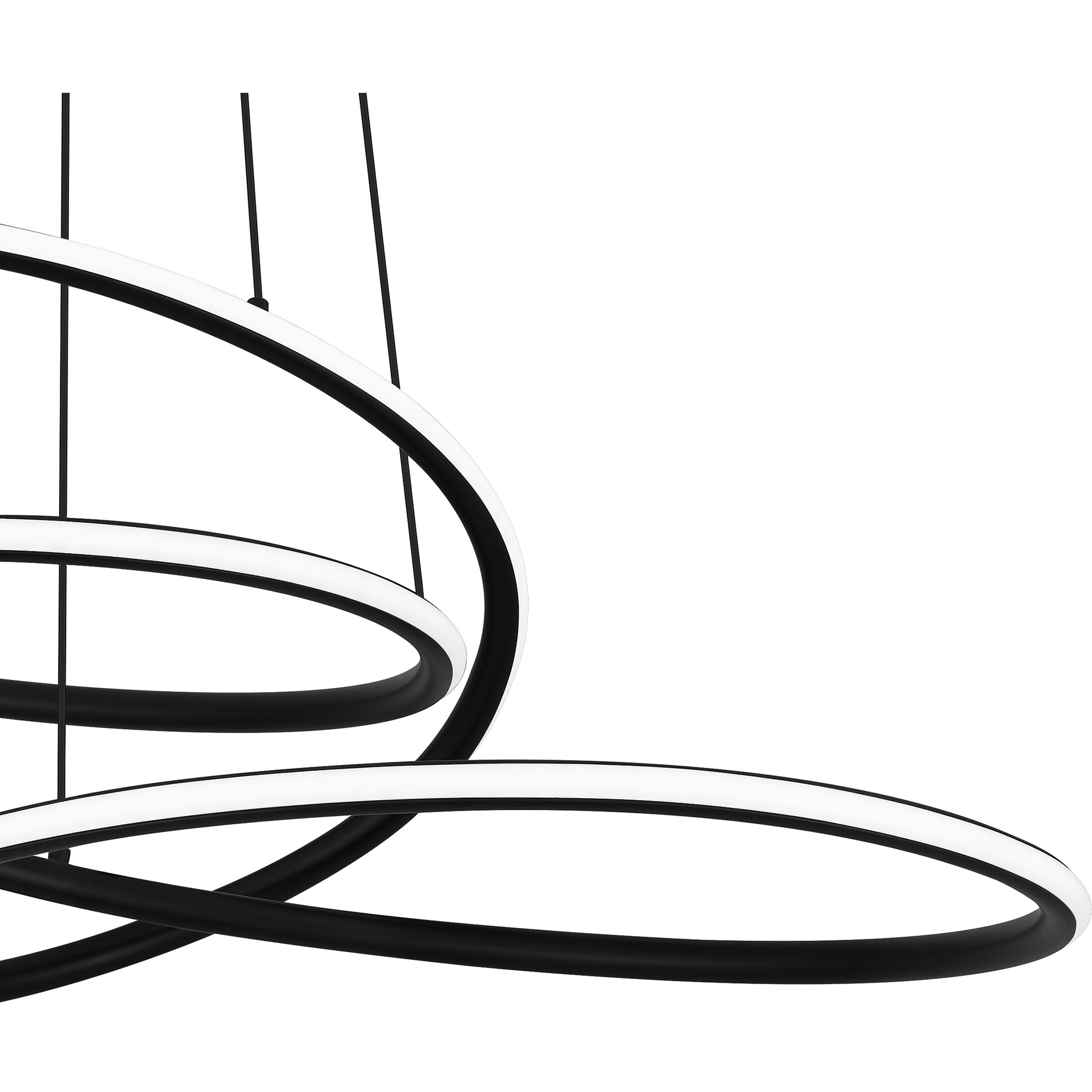 Ovard LED 28 inch Matte Black Pendant Ceiling Light