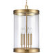 Mendoza 4 Light 12.75 inch Brushed Gold Pendant Ceiling Light