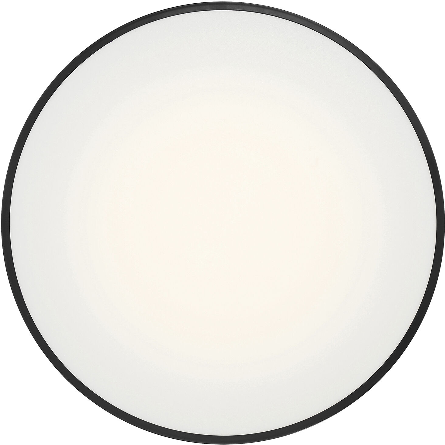 Como LED 21.75 inch Black and White Flush Mount Ceiling Light