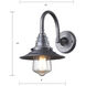 Insulator Glass Sconce Wall Light in Weathered Zinc