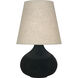 June 23.5 inch 150.00 watt Obsidian Glaze Accent Lamp Portable Light in Buff Linen