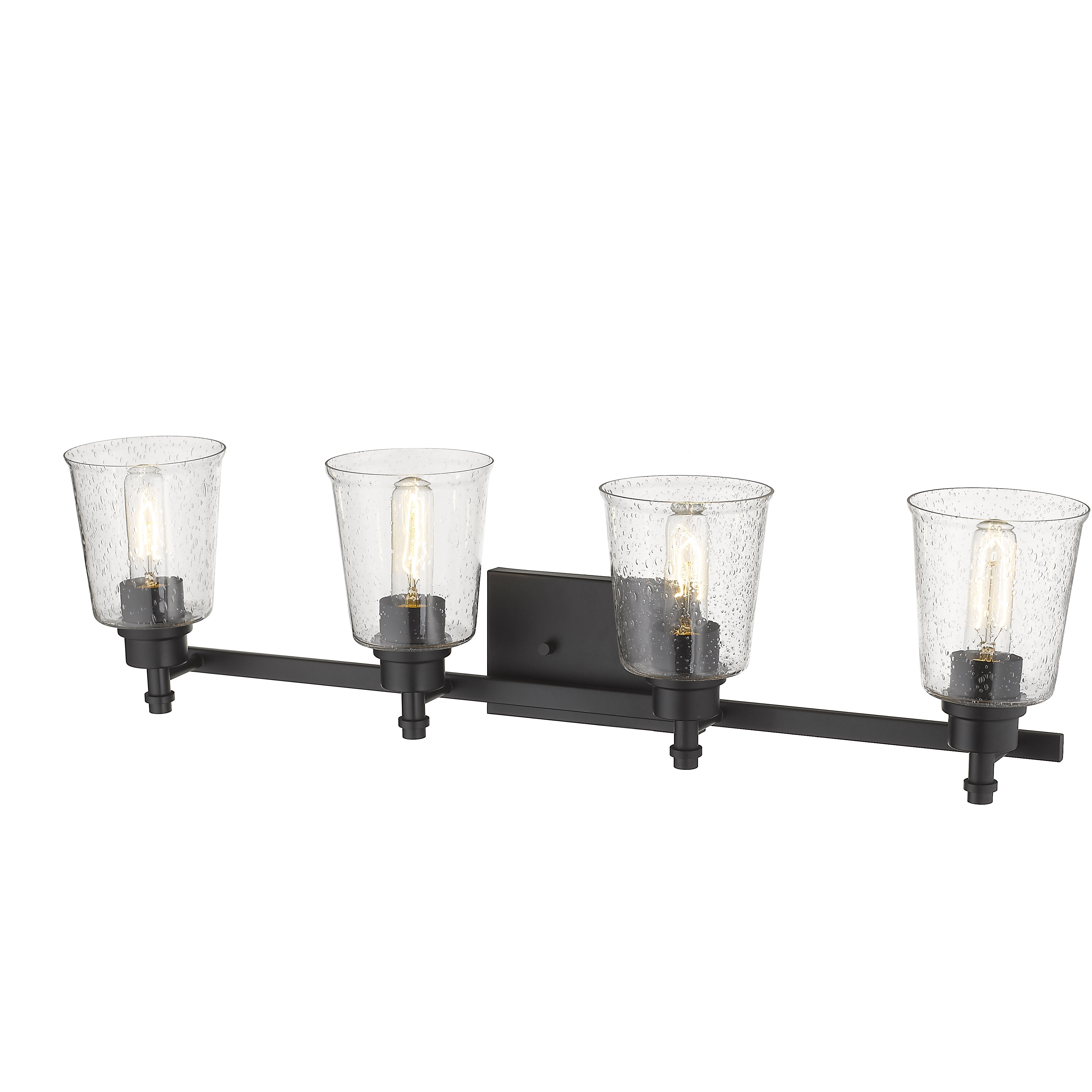 Bohin 4 Light 32 inch Matte Black Vanity Wall Light