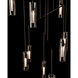 Exos 10 Light 34.9 inch Ink Mobile Pendant Ceiling Light in Clear