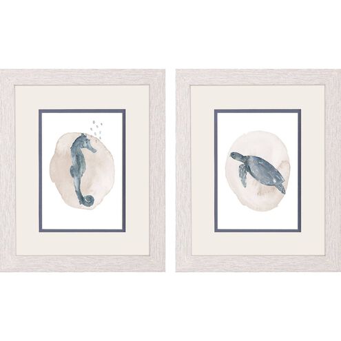 Animals Collection Blue Framed Art
