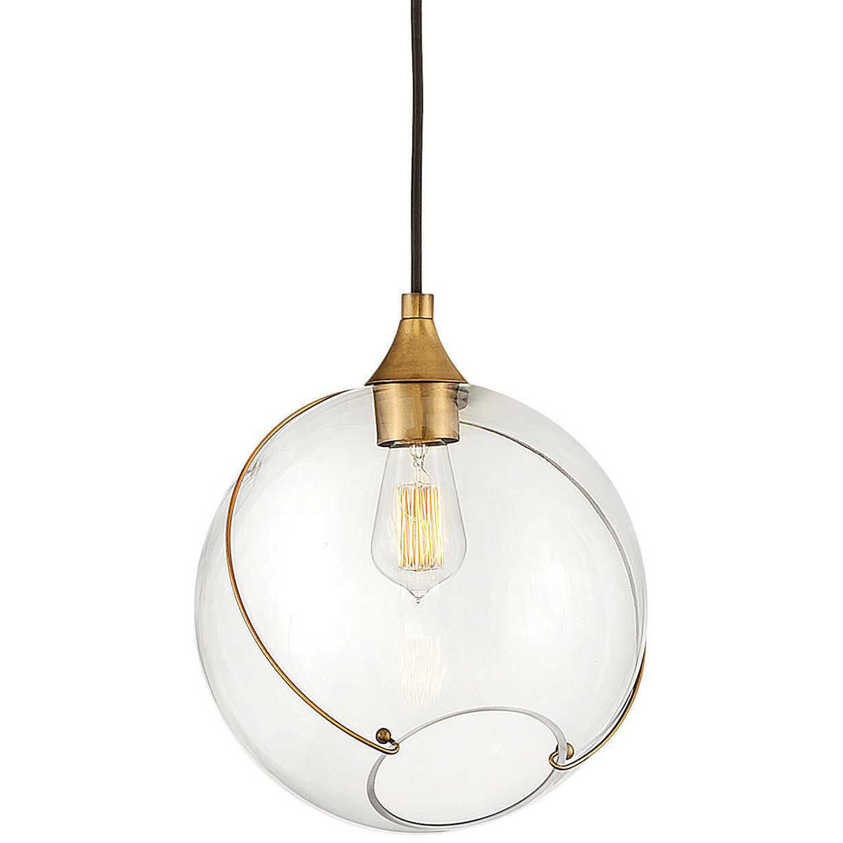 Lisa McDennon Skye 1 Light 10.75 inch Heritage Brass Indoor Pendant Ceiling Light