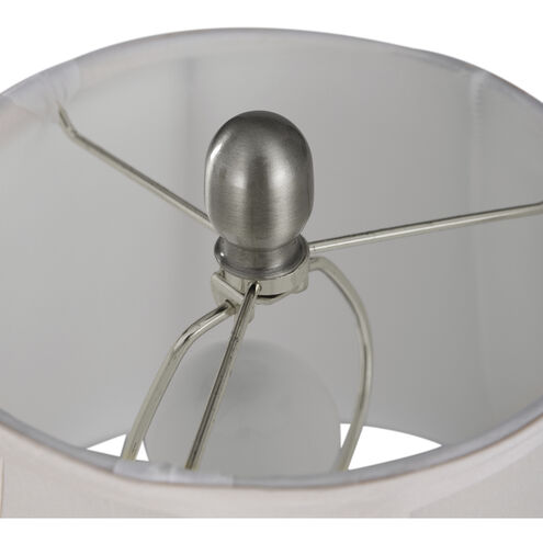 Signature 32 inch 150 watt Brushed Steel Table Lamp Portable Light