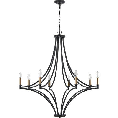 Spanish Villa 8 Light 36 inch Charcoal Chandelier Ceiling Light
