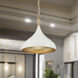 Cedar Lane 1 Light 12.75 inch Legacy Brass and Off White Cream Pendant Ceiling Light