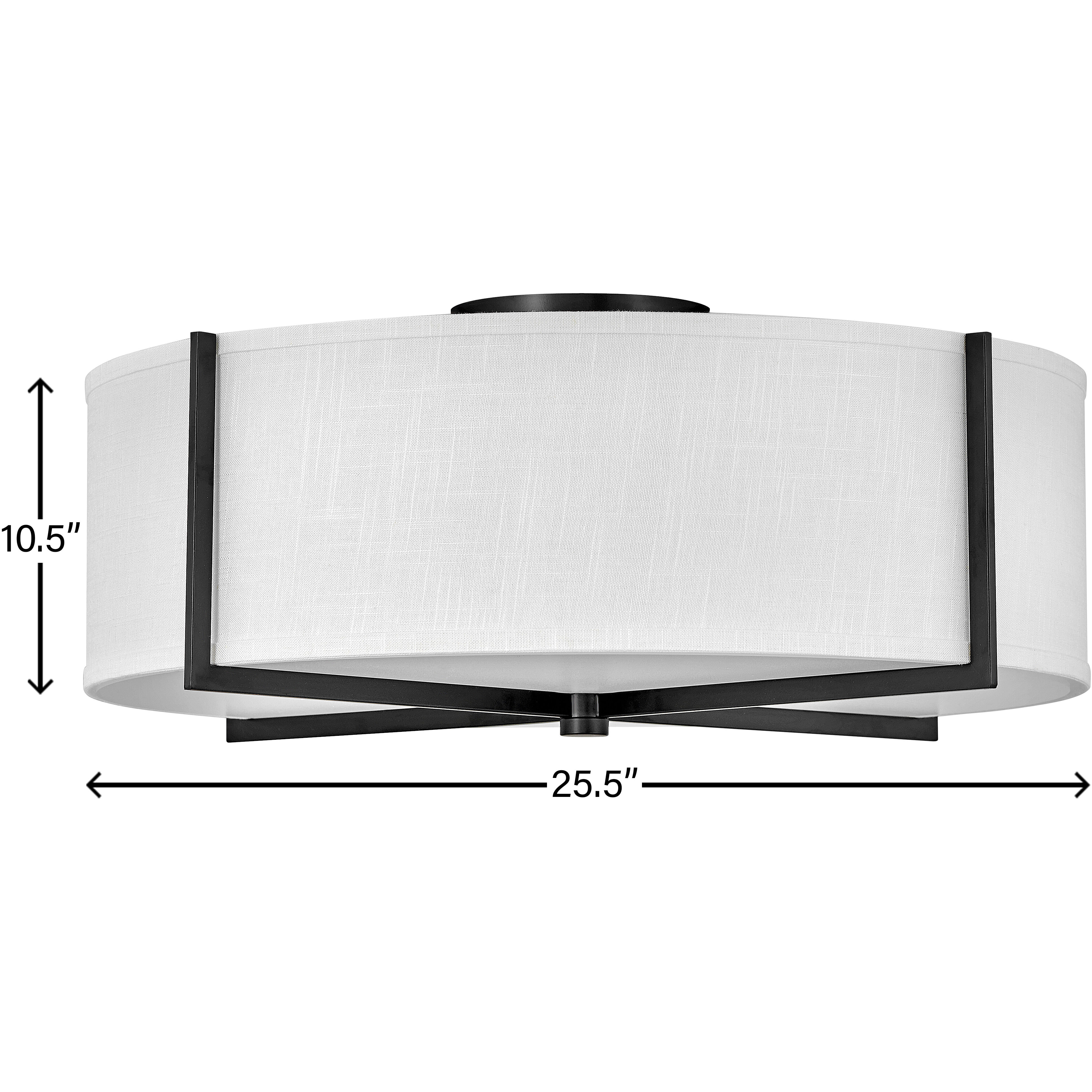 Galerie Axis 4 Light 25.5 inch Black Indoor Semi-Flush Mount Ceiling Light