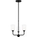 Emile 3 Light 16 inch Midnight Black Chandelier Ceiling Light
