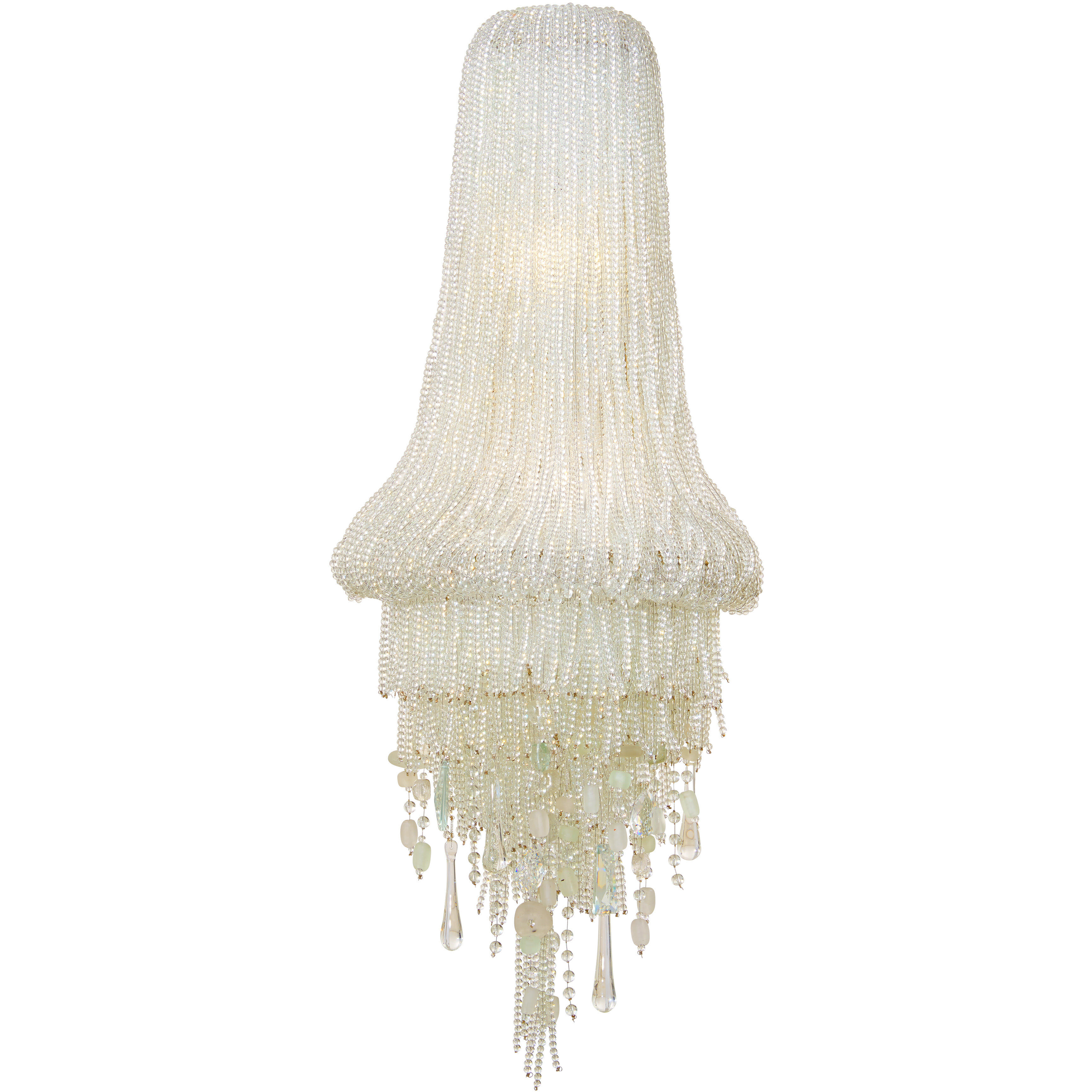 Crystal Reign 2 Light 13 inch Polished Nickel Wall Lamp Wall Light