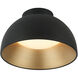 Zenith 1 Light 11.88 inch Matte Black Flush Mount Ceiling Light